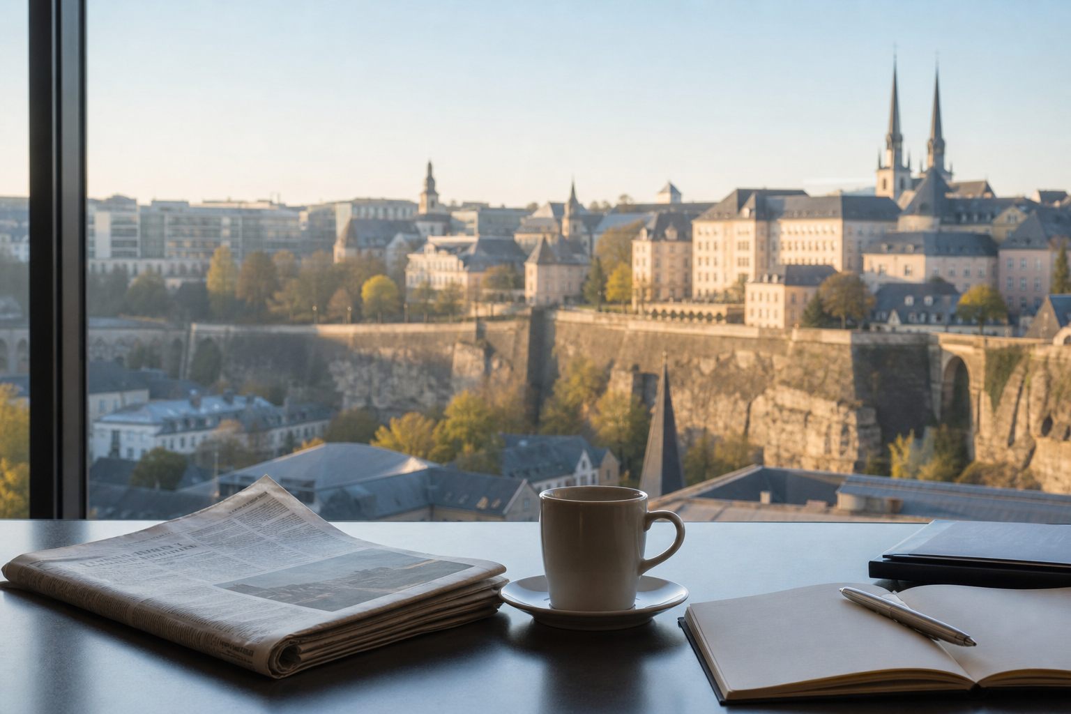 European office prepared for an editorial briefing